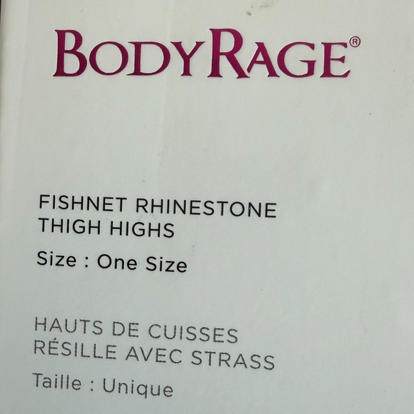 Body Rage Fishnet Rhinestone Thigh Highs - One Size - Picture 5 of 6